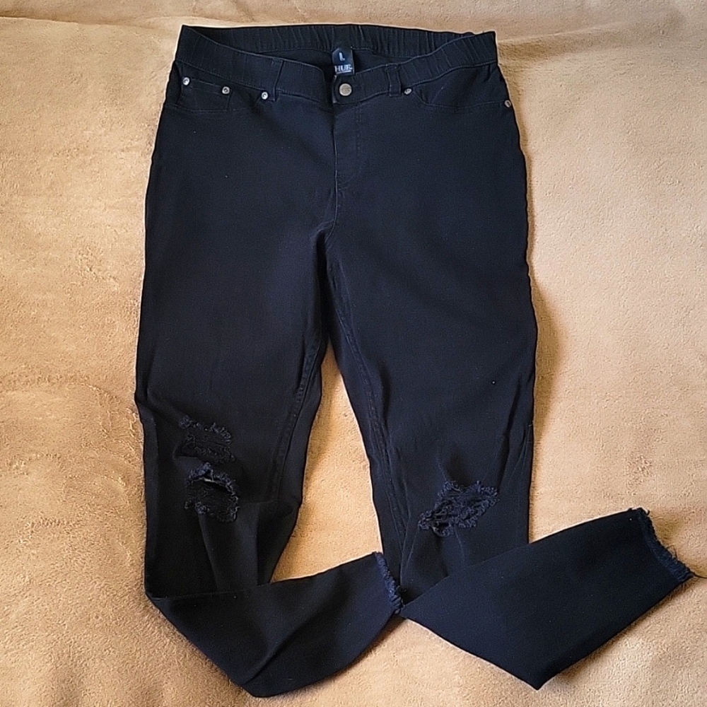 Hue Distressed Skinny Jeans